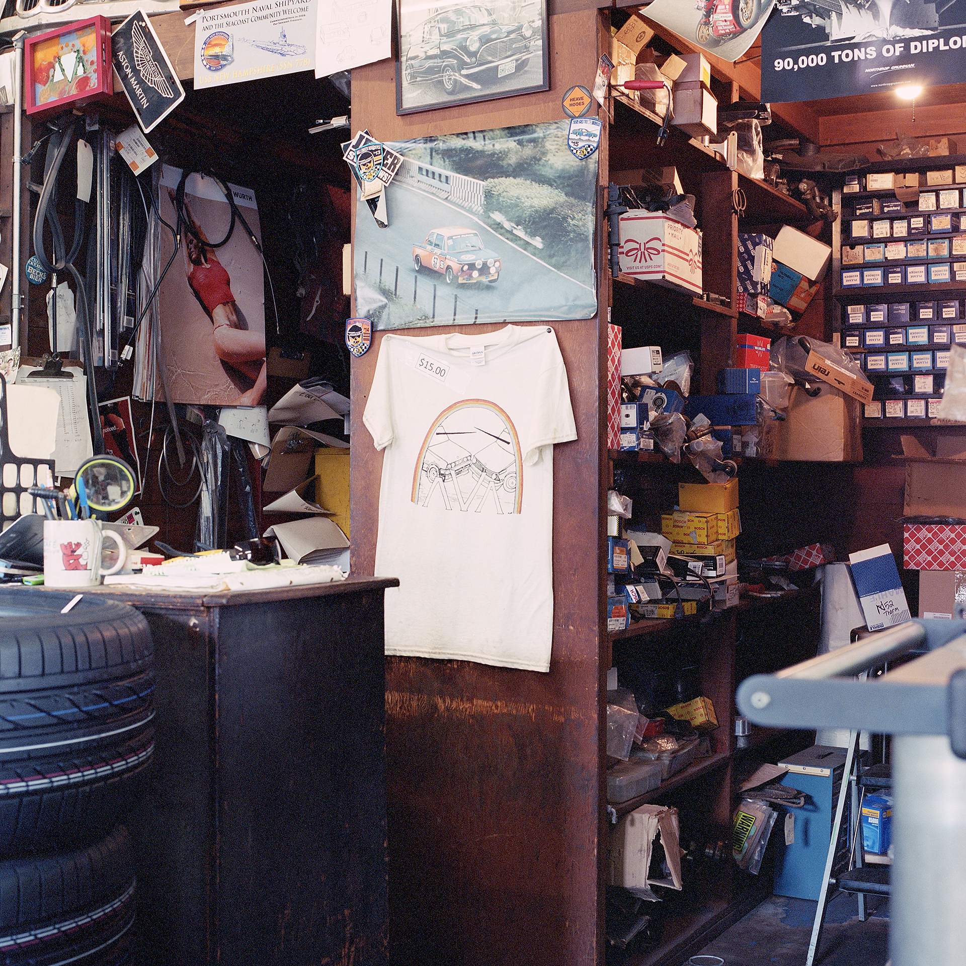 Color photo looking behind the counter at Ava Restoration Services